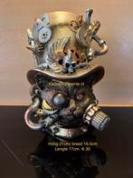 Kat steampunk goudkleurig beeld, Verzamelen, Beelden en Beeldjes, Ophalen of Verzenden, Nieuw, Dier