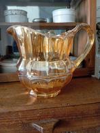 Prachtige art deco schenkkan, waterkan Carnival glas, Ophalen of Verzenden