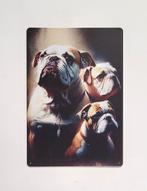 Bulldog collage hond reclamebord van metaal wandbord deco, Info@deconoord.nl, Deco Noord, Nieuw, Ophalen of Verzenden