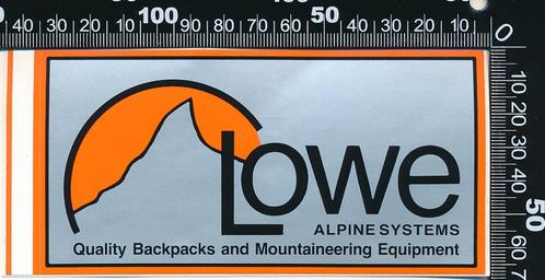 Sticker: Lowe Alpine Systems, Verzamelen, Stickers, Zo goed als nieuw, Bedrijf of Vereniging, Ophalen of Verzenden