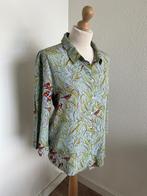King Louie maat 42 turquoise vogel blouse 2294, Kleding | Dames, Blouses en Tunieken, Blauw, Maat 42/44 (L), Ophalen of Verzenden