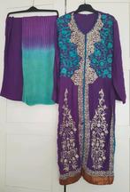 Maat 158/164 paars turquoise indiase Marokkaanse pak jurk, Kinderen en Baby's, Meisje, Ophalen of Verzenden, Zo goed als nieuw