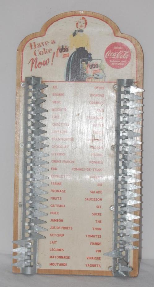 Leuk Brocant Coco-Cola boodschappenlijste, Antiek en Kunst, Curiosa en Brocante, Ophalen of Verzenden