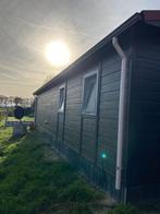 Kunststof groen spiegel-chalet, sauna, wintergeschikt 13x4,5, Caravans en Kamperen, Stacaravans, Tot en met 2