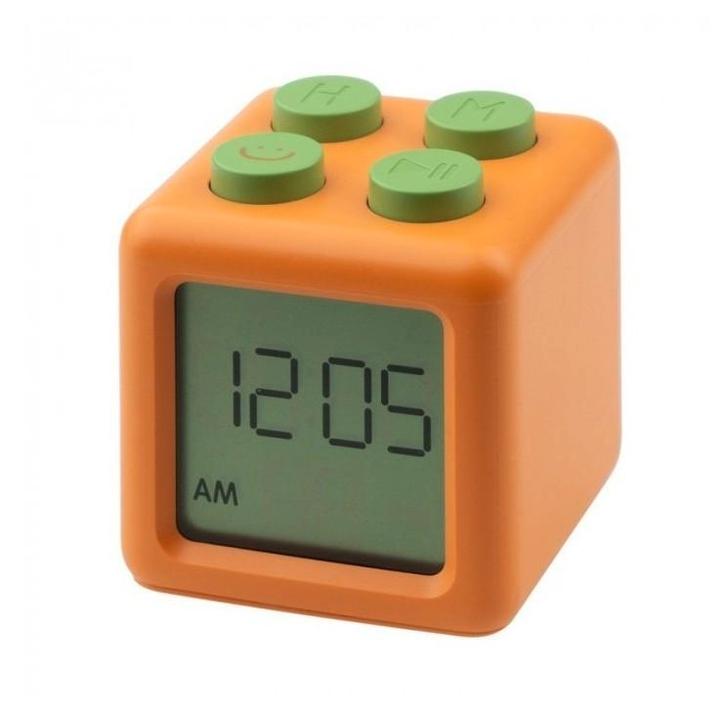 Wekker Alarmklok Blok Kubus Oranje Mary's, Witgoed en Apparatuur, Wekkers, Nieuw, Ophalen of Verzenden
