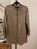 Zara suède blazer met bohemian franjes, Verzenden, Nieuw, Maat 36 (S), Beige