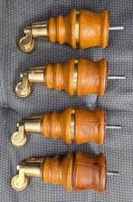 4 tafelpoten meubelpoten met wieltjes koper zwenkwieltjes !, Ophalen of Verzenden, Rond, 50 tot 100 cm, Minder dan 50 cm