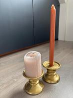 Gouden antieke kandelaars - vintage decoratie- laag (12x), Ophalen of Verzenden, Goud