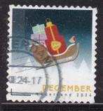 1432 - Nederland Decemberzegel 2024 , Pakjes in slee , vogel, Verzenden, Na 1940, Gestempeld