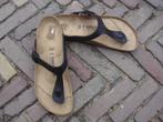 GRATIS VERZENDEN NIEUWE ZWARTE GIZEH BIRKENSTOCKS MT 46, Slippers, Verzenden, Zwart, Nieuw