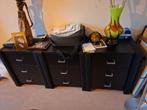 zwarte nachtkasten, Ophalen, 55 tot 70 cm, Zo goed als nieuw, 45 tot 65 cm