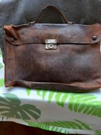 Aktentas van leer, heel oud., Ophalen of Verzenden