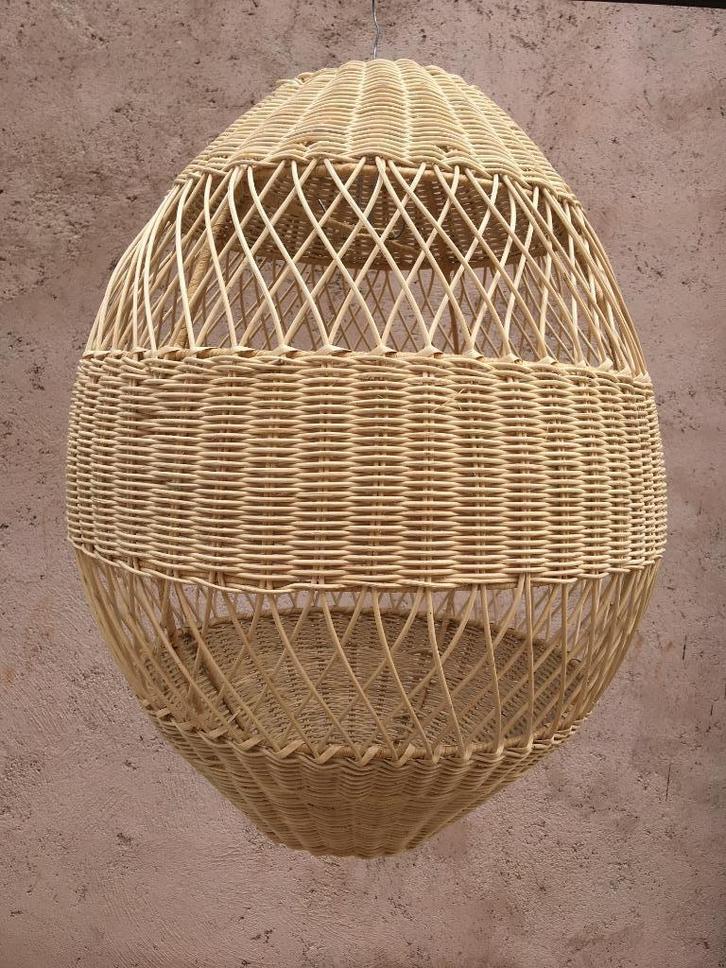 XXL rotan hanglamp Lamp van natuurlijk rotan, Huis en Inrichting, Lampen | Hanglampen, Nieuw, Minder dan 50 cm, Overige materialen