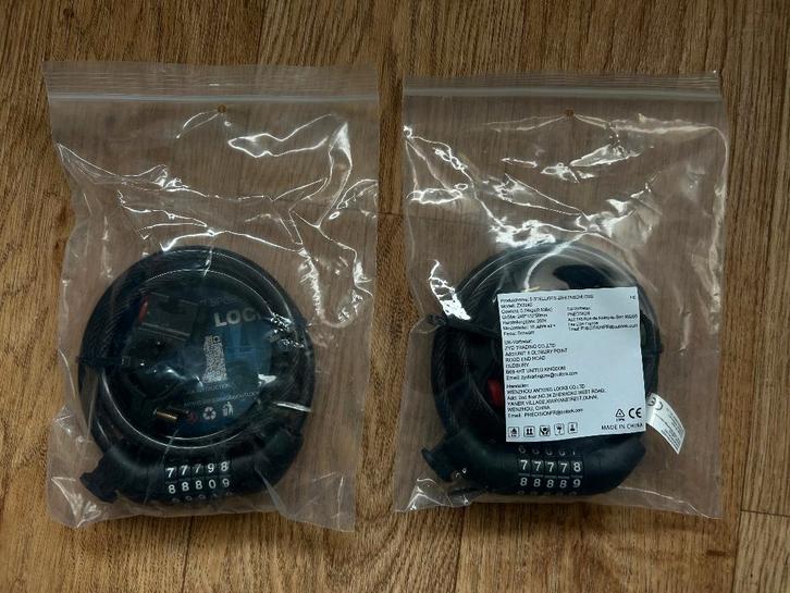 Cijferslot (fietsslot) - Bicycle Cable Lock met 5-cijfercode, Fietsen en Brommers, Fietsaccessoires | Fietssloten, Nieuw, Combinatieslot