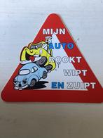 Sticker mijn auto rookt wipt en zuipt (humor), Verzenden, Zo goed als nieuw