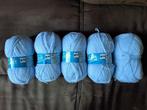 5 bollen licht blauw - 50gr - super SOFT - samen voor € 3,50, Ophalen of Verzenden, Nieuw, Breien of Haken, Wol of Garen
