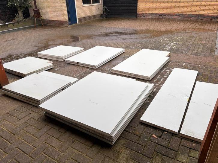 Sandwichpanelen geisoleerd 4cm Dik diverse afmetingen, Doe-het-zelf en Verbouw, Platen en Panelen, Gebruikt, Overige materialen