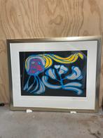 Karel Appel zeefdruk Floating Black Passion, Ophalen