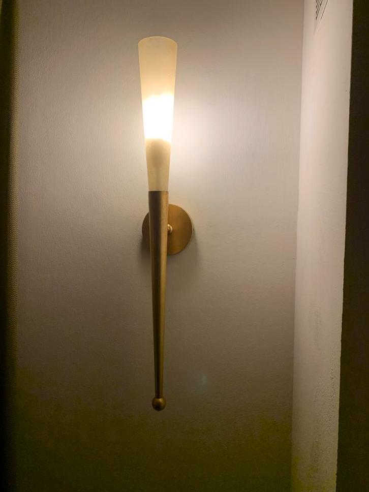 Elegante Wandlamp 2 stuks, Huis en Inrichting, Lampen | Wandlampen, Zo goed als nieuw, Glas, Ophalen
