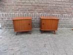 Nachtkastjes teak retro jaren60 set televisiemeubel dressoir, Ophalen, Gebruikt