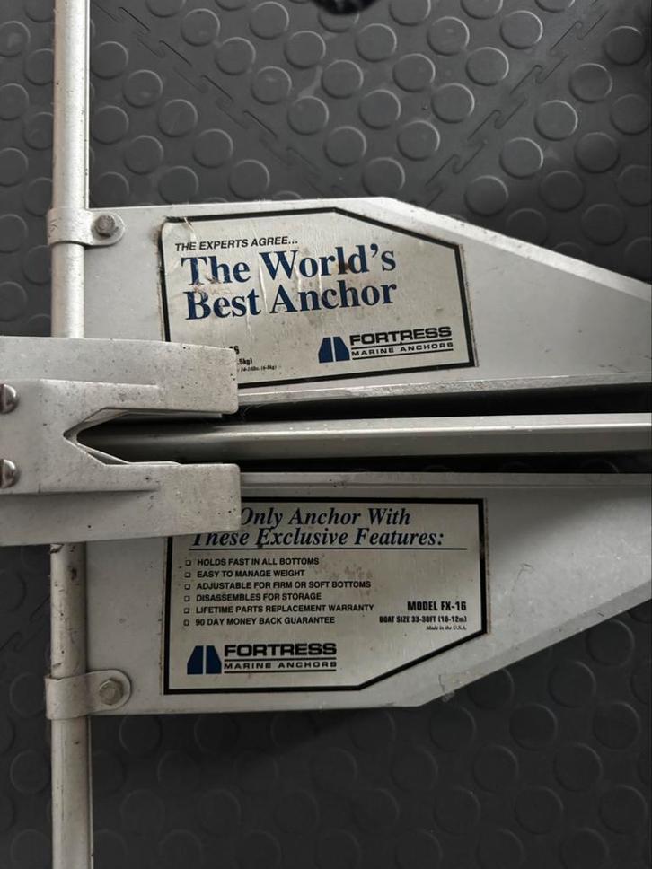 Fortress boot anker FX-16, Watersport en Boten, Bootonderdelen, Nieuw, Ankeren en Afmeren, Zeilboot of Motorboot, Ophalen