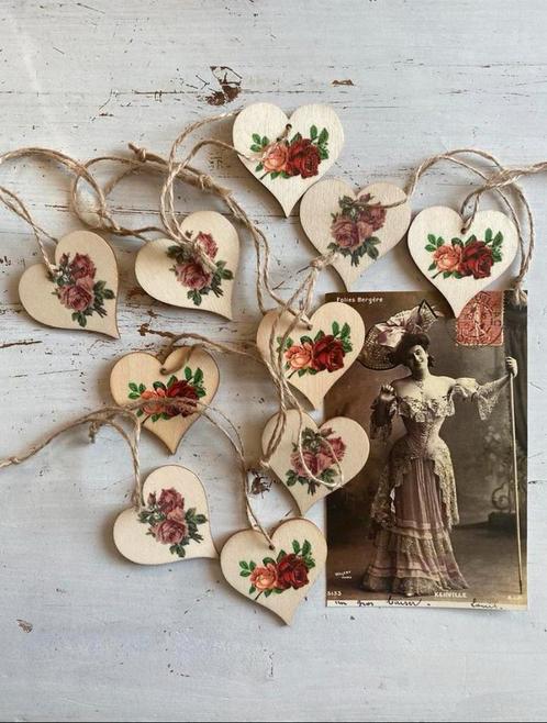 Brocante labels 10 stuks, Antiek en Kunst, Curiosa en Brocante, Ophalen of Verzenden