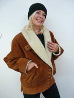 *Abfab Vintage Korte Suede 80's Lammy 40*, Maat 38/40 (M), Bruin, Ophalen of Verzenden, Zo goed als nieuw