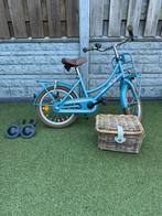 Alpina meisjesfiets 16inch met zijwieltjes en rieten mandje, Ophalen, Alpina, 16 inch, Handrem