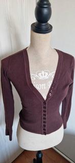 Bruin vestje XS/S met knoopjes, Ophalen of Verzenden, Zo goed als nieuw, Maat 34 (XS) of kleiner, Bruin
