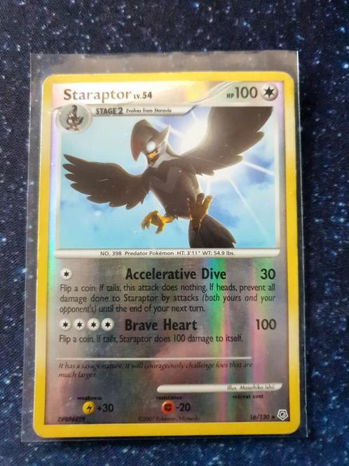 Pokémon kaart Staraptor reverse #16 Diamond & Pearl, Hobby en Vrije tijd, Verzamelkaartspellen | Pokémon, Zo goed als nieuw, Losse kaart