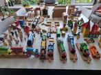 Houten treinbaan met veel onderdelen, Kinderen en Baby's, Speelgoed | Houten speelgoed, Ophalen, Gebruikt, Overige typen