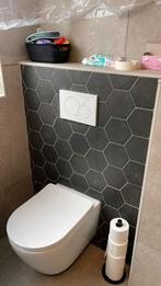 Hexagon tegel zwart, Doe-het-zelf en Verbouw, Tegels, Zo goed als nieuw, Minder dan 5 m², Wandtegels, Keramiek