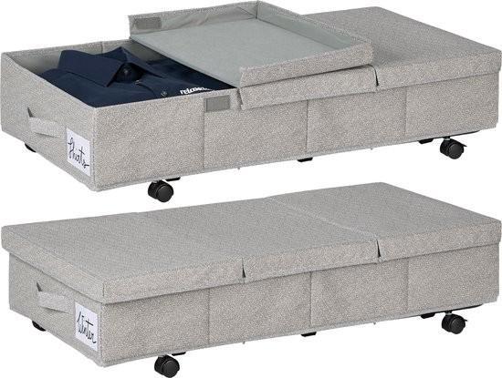 Onder bed opbergboxen - grijs - set van 2, Huis en Inrichting, Kasten | Overige, Nieuw, Ophalen of Verzenden