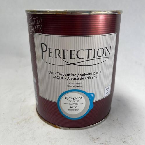 Perfection Lak Verf Zuiver Wit RAL 9010 Zijdeglans 750ml, Doe-het-zelf en Verbouw, Verf, Beits en Lak, Nieuw, Lak, Minder dan 5 liter