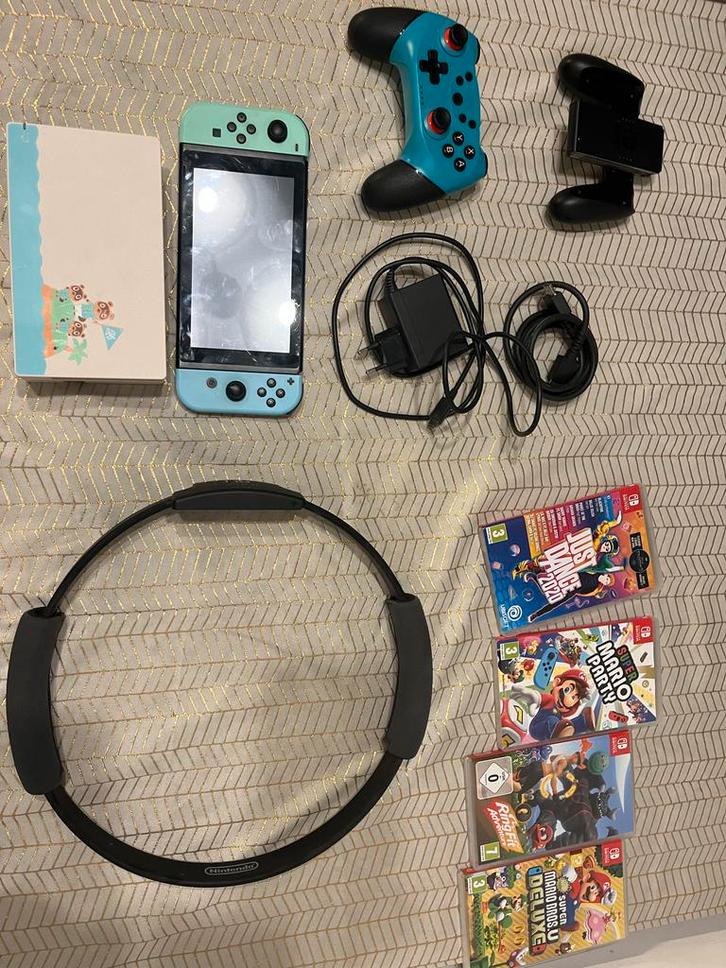 Nintendo Switch + 5 Games - Nette Staat!, Spelcomputers en Games, Games | Nintendo Switch, Zo goed als nieuw, Simulatie, 3 spelers of meer