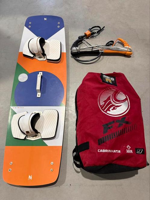 SOLD | Cabrinha FX 9 + Xenon Ray 134x41 + Cabrinha Bar, Watersport en Boten, Kitesurfen, Gebruikt, Kitesurf-set, 9 m², Twintip