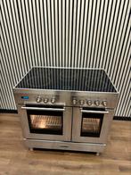 Luxe Fratelli Onofri Fornuis keramisch 5 zones RVS 90 cm, Fornello Esperta, Ophalen of Verzenden, Zo goed als nieuw, Energieklasse A of zuiniger