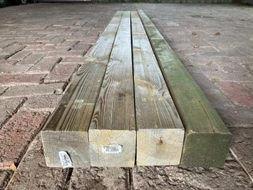 Twee (2 stuks) palen balken 85 x 85 mm, 2.70 lang -zie foto beschikbaar voor biedingen
