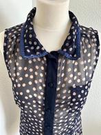 King Louie maat L blauwe stippen top zomer 435, Kleding | Dames, Blauw, Maat 42/44 (L), Ophalen of Verzenden, Zo goed als nieuw