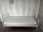 Eenpersoonsbed wit 90x200cm, Ophalen, 85 tot 100 cm, Gebruikt, Matras