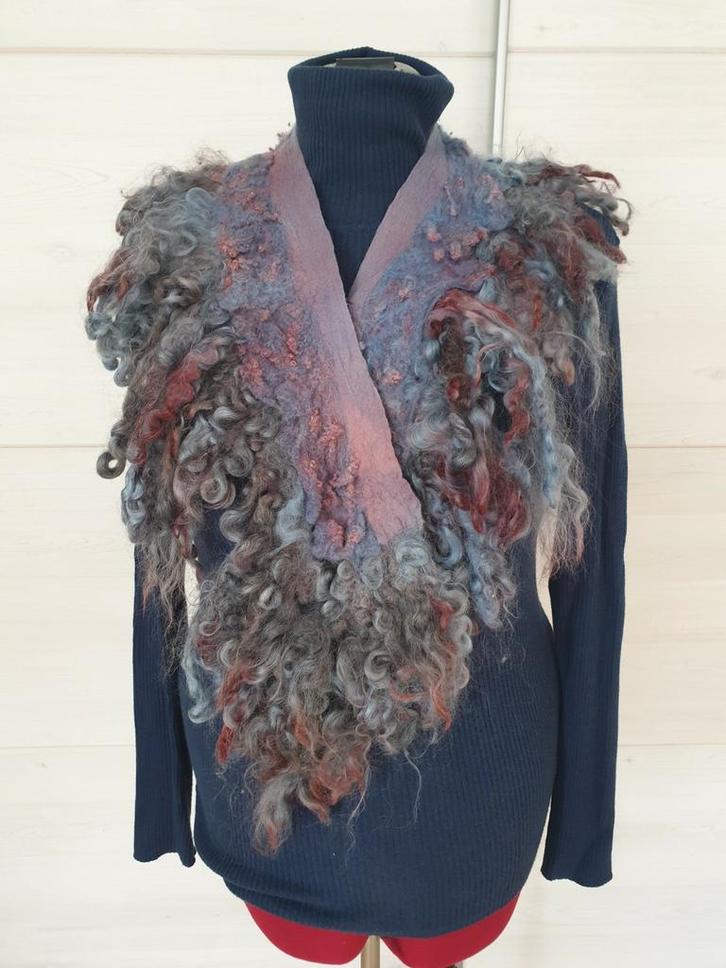 Fox & Thimble Stola sjaal, met oa vilt en angorawol, Kleding | Dames, Overige Dameskleding, Zo goed als nieuw, Ophalen of Verzenden