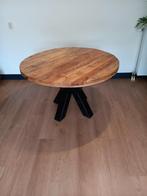 Mango houten eettafel120 cm 5cm dik, Rond, Ophalen of Verzenden, Zo goed als nieuw, Vijf personen of meer