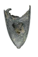 Fragment van een messchede (leerbeslag)   b477, Antiek en Kunst, Ophalen of Verzenden
