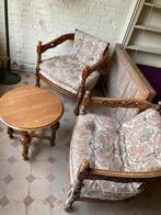 2 antieke fauteuils met tafeltje, Ophalen