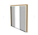 Unilux dubbele plissédeur RAL 5008, Ophalen, Hordeur, Nieuw, Metaal