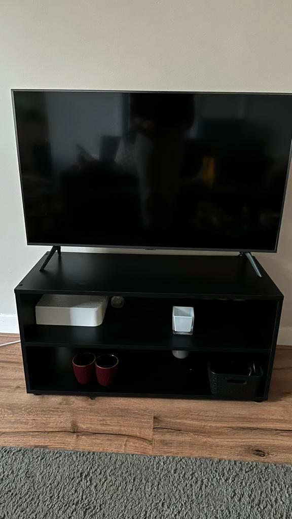 Tv meubel in het zwart, Huis en Inrichting, Kasten | Televisiemeubels, Gebruikt, Minder dan 100 cm, 50 tot 100 cm, 25 tot 50 cm