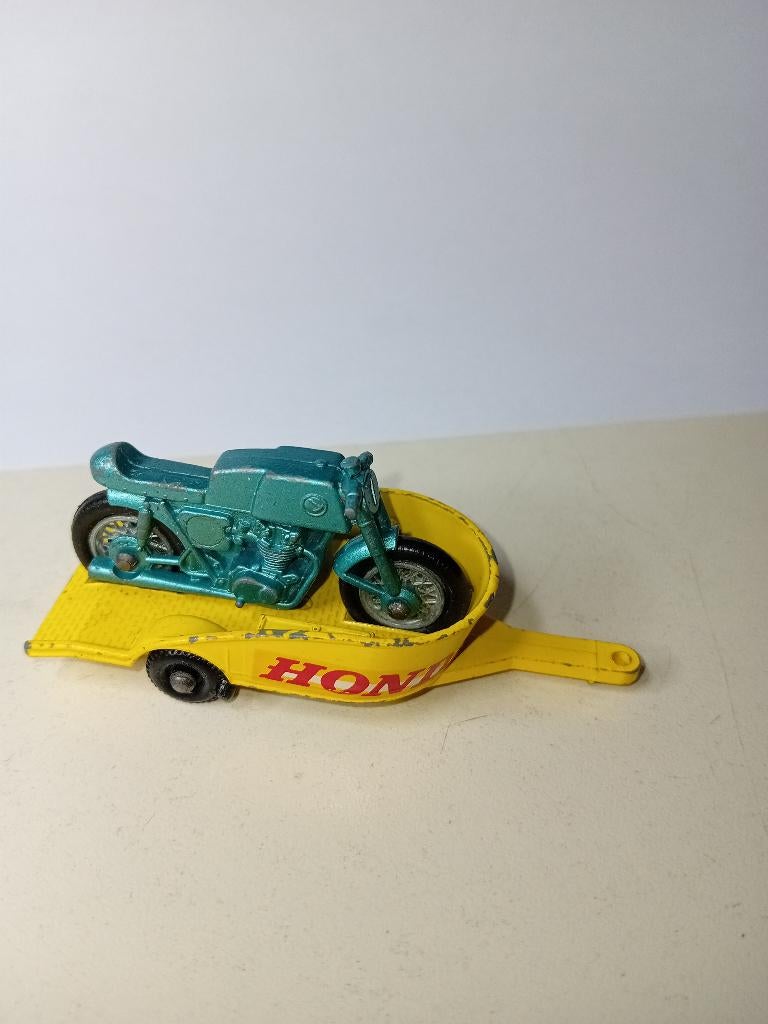 MATCHBOX nr 38  Motor cycle met trailer, Ophalen of Verzenden, Gebruikt, Overige typen, Matchbox