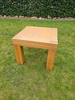 Massief blank eiken bijzettafel. Goed staat., Huis en Inrichting, Tafels | Bijzettafels, Minder dan 55 cm, Gebruikt, Rechthoekig