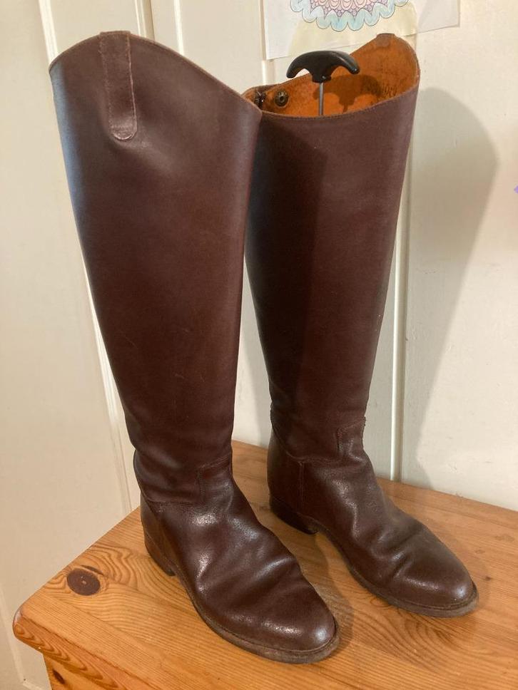 Aparte hoge dik leren laarzen wijde kuit van Poco Loco, 39, Kleding | Dames, Schoenen, Zo goed als nieuw, Hoge laarzen, Bruin