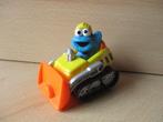 Sesamstraat Koekiemonster kunststof bulldozer 10cm, Ophalen of Verzenden, Gebruikt